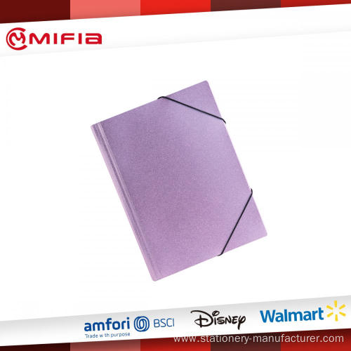 PP Glitter Metallic Elastic Folder